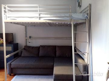 Letto a castello in ferro Ikea 1 piazza e mezza