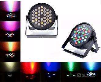 2X PROIETTORE DMX 512 EFFETTO LUCE FLAT PAR LIGHT