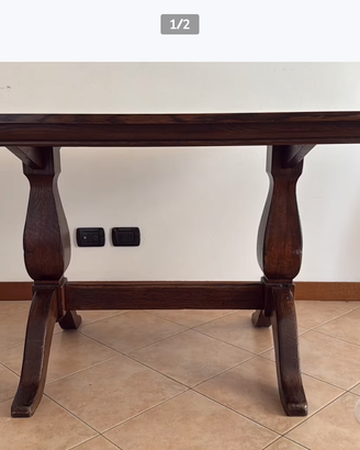 Tavolo scrittoio in legno massiccio