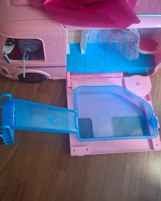 camper barbie con piscina