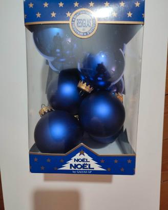 Set di 10 palline blu di Natale, opache e lucide