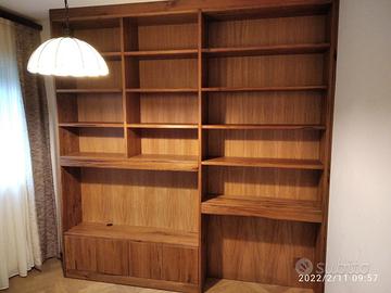 libreria con porta tv rovere vecchio ripiani ante