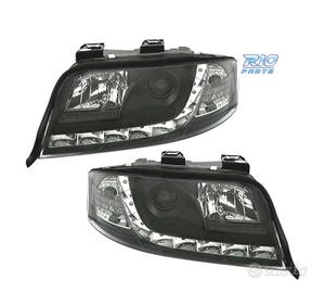 FARI PER AUDI A6 4B 01-04 LUCE DIURNA A LED FONDO 