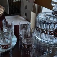 Servizio liquori cristallo e arg. 925 m.c.sterling