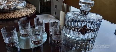 Servizio liquori cristallo e arg. 925 m.c.sterling