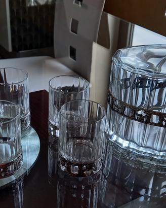 Servizio liquori cristallo e arg. 925 m.c.sterling