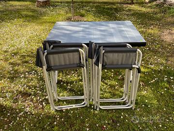 Tavolo da campeggio Brunner e 4 sedie