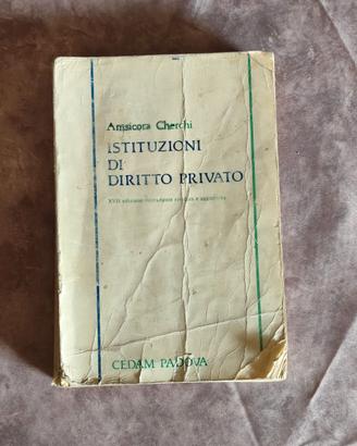 Libro Vintage Istituzioni di Diritto Privato Amsic