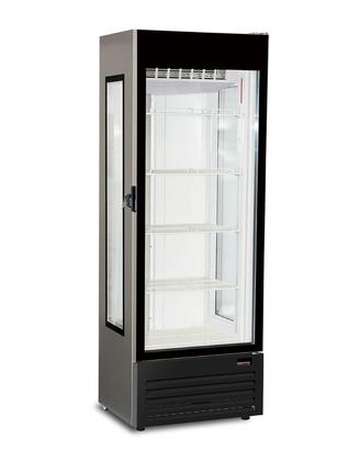 Frigorifero Pasticceria nero con tre lati a vetro