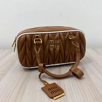 Borsa Miu Miu Cognac/Bianco