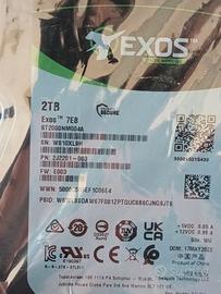Hard disk SAS Seagate Exos 2Tb NUOVO