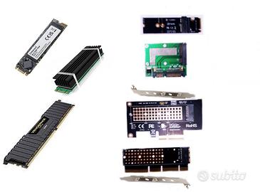 LOTTO SSD NVME 512 GB CON 4 SCHEDE+ RAM DDR4 16 GB