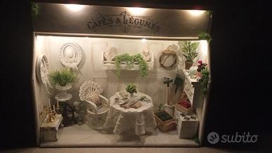 "Le Jardin Blanc"  Roombox Artisanale 1:12 