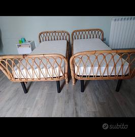 2 Splendidi Lettini in Vimini e Bambù - Design Nat