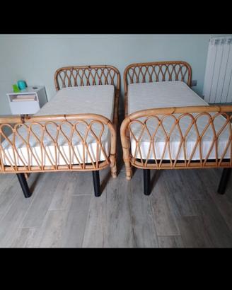 2 Splendidi Lettini in Vimini e Bambù - Design Nat