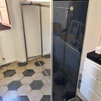 appendiabiti in acciaio e vetro