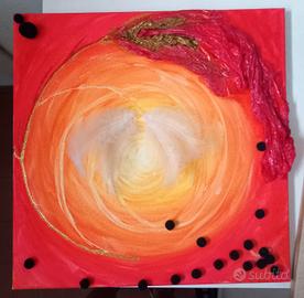 quadro polimaterico tema Rosso