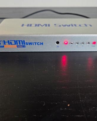 Splitter/Switch Hdmi 5 porte con telecomando 