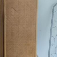 Armadio doppie ante in rattan con cassettiere