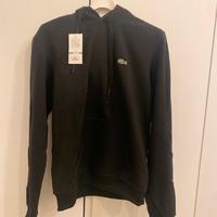 Felpa con cappuccio nera Lacoste