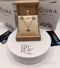 Set Collana con Orecchini diamanti Moissanite