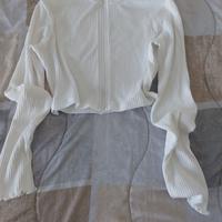 maglietta pull&bear manica lunga con cerniera