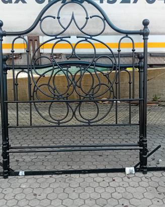 letto matrimoniale in ferro battuto nero 