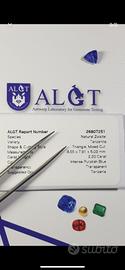 Tanzanite da 2,20 Carat con certificato ALGT
