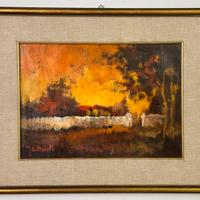 Quadro ad olio su tela di Adolfo Mastrovito 25x35