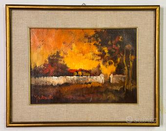Quadro ad olio su tela di Adolfo Mastrovito 25x35