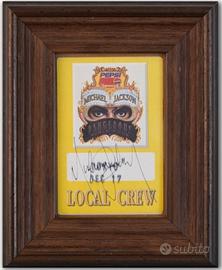 Autografo Michael Jackson - Dangerous Tour Pass 