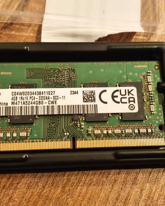 4Gb RAM Samsung per pc portatile