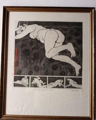 Quadro a stampa, arte moderna, BOSELLO, 1970