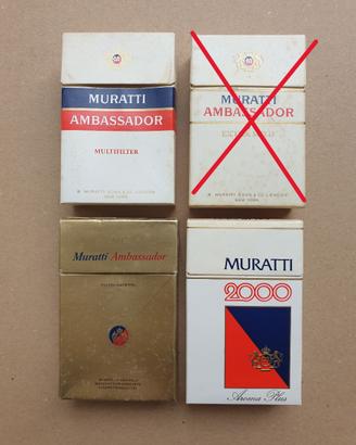 LOTTO 3 PACCHETTI SIGARETTE VUOTI MURATTI ‘80