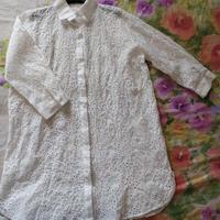 vestito camicia in sangallo