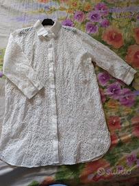 vestito camicia in sangallo