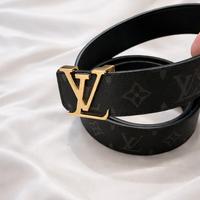 Cintura LV Initiales 40mm Nero Opaco - originale