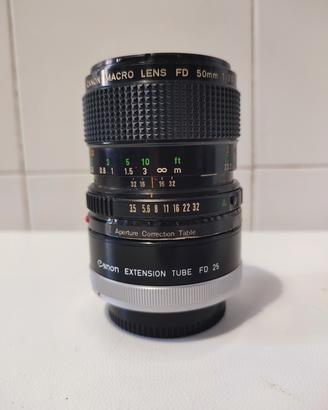 Canon FD 50mm f3.5 Macro 1:1 +Extension Tube