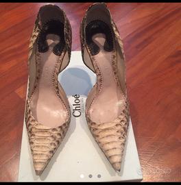 Chloe décolleté in pitone