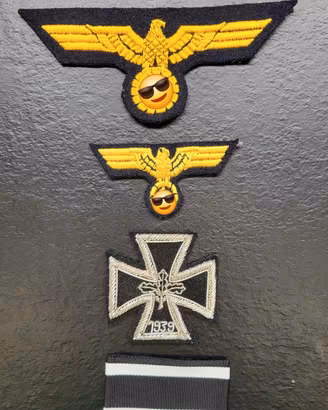 Set 3 fregi in stoffa copie tedesche rievocazione