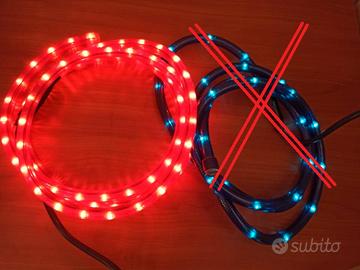 2 Luci LED rosse decorative 2m + telecomando