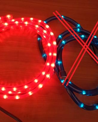 2 Luci LED rosse decorative 2m + telecomando