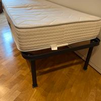 Rete letto e materasso singolo 190x80
