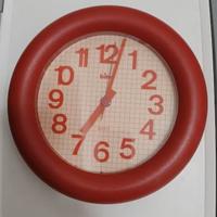 Orologio da parete BINO rosso, design LORENZ