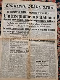 Corriere 2 settembre 1939 inizia la guerra