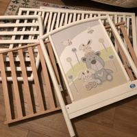 Lettino bambini Pali orsetto + materasso+trapunta