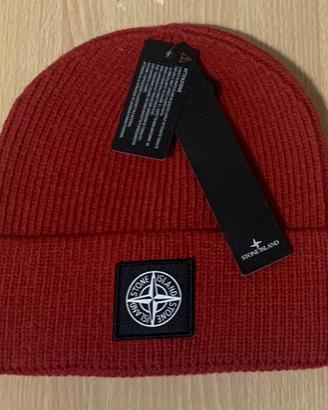 Stone island Berretto invernale rosso tg unica