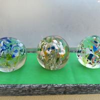 Fermacarte in vetro trasparente vintage