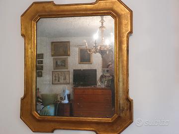 Specchiera autentica del 700 in foglia d' oro