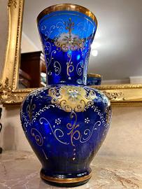 Imponente vaso in vetro di Murano autentico